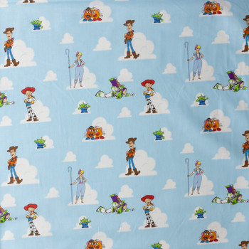 Toy Story Friends Sketch Quilter’s Cotton from Maywood Studio #30466 Fabric By The Yard - Wide shot